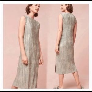 Anthropologie Akemi + Kin Corinna Metallic Dress SP NWT